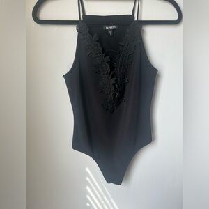 Express Black Floral Lace Camisole Bodysuit Size XS / P